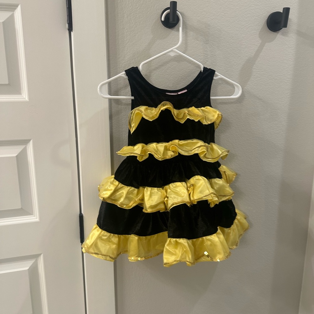 EUC Girls Fairy Dust Brand Bumble Bee Halloween Costume Dress Size 5T 4 5 Years